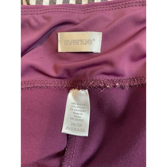 Avenue Plus Size 26/28 Purple Eggplant Soft - Picture 4 of 4
